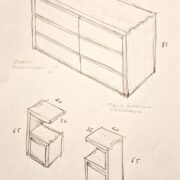 Comodini doppio piano e cassetto in legno di tiglio massello. Arredamento classico contemporaneo su misura Siena e Firenze (8)