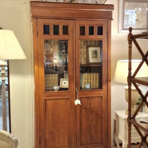 Vetrina libreria antica in legno di teak primi '900. Mobili antichi Siena e Firenze.